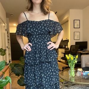 Honey Belle Tiered Midi Floral Dress